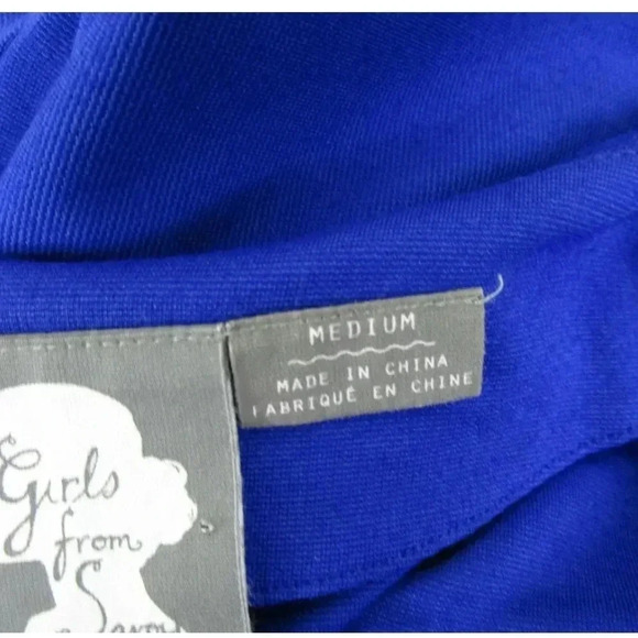 Anthropologie Girls From Savoy Blue Ponte Dress Velvet Bow Taylor Swift Size M - Picture 7 of 10